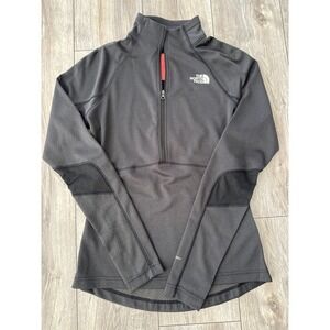 The North Face Womens Pullover‎ Gray FlashDry Quarter Zip Athletic Top